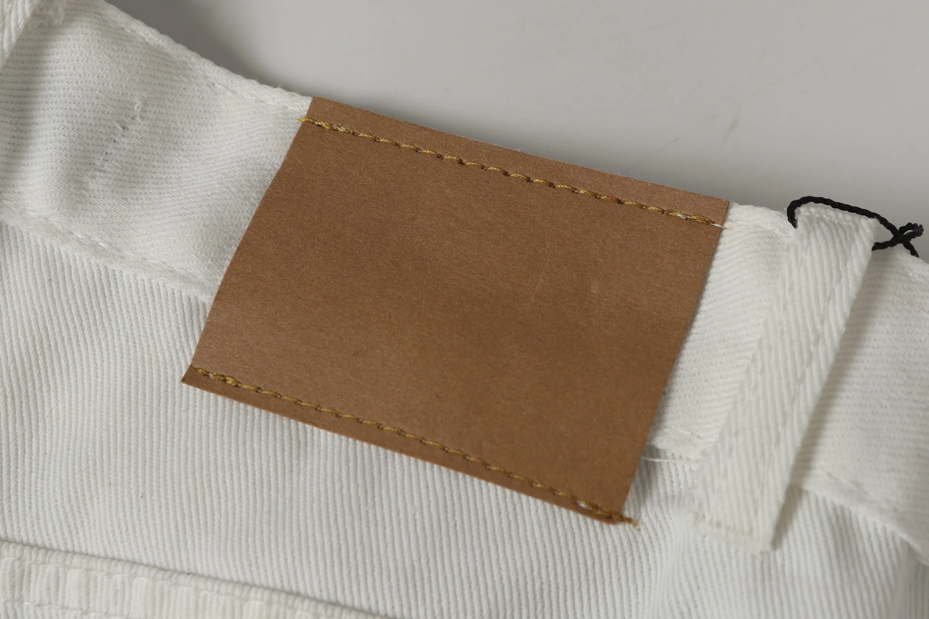 P270 Chrome Hearts/Chrome Hearts 25ss Classic White Cow Series Colored Leather Cross Washed Color Cloth Uniform Denim Trousers for Men and Women Color: Picture Color Code Number: 28-36